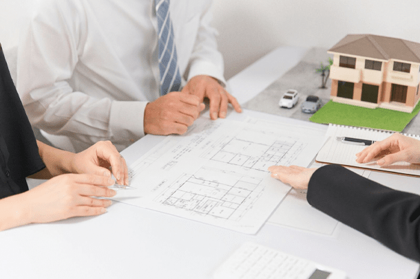 間取り打ち合せの様子