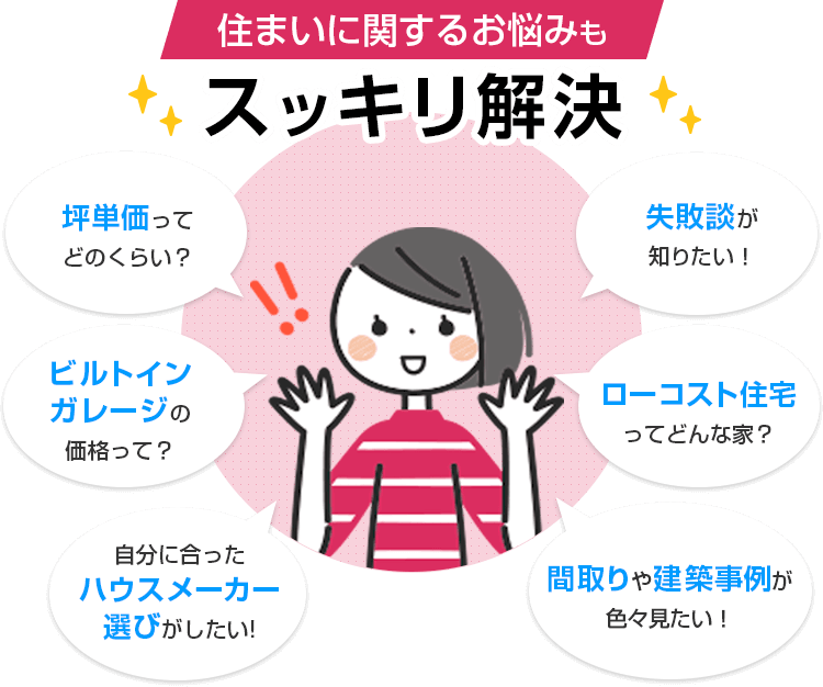 住まいに関するお悩みもスッキリ解決